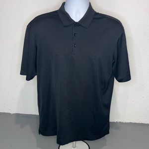 Nike Golf Nike Fit Dri Polo Shirt Tee Top Collar Black Pattern Imprint Medium M